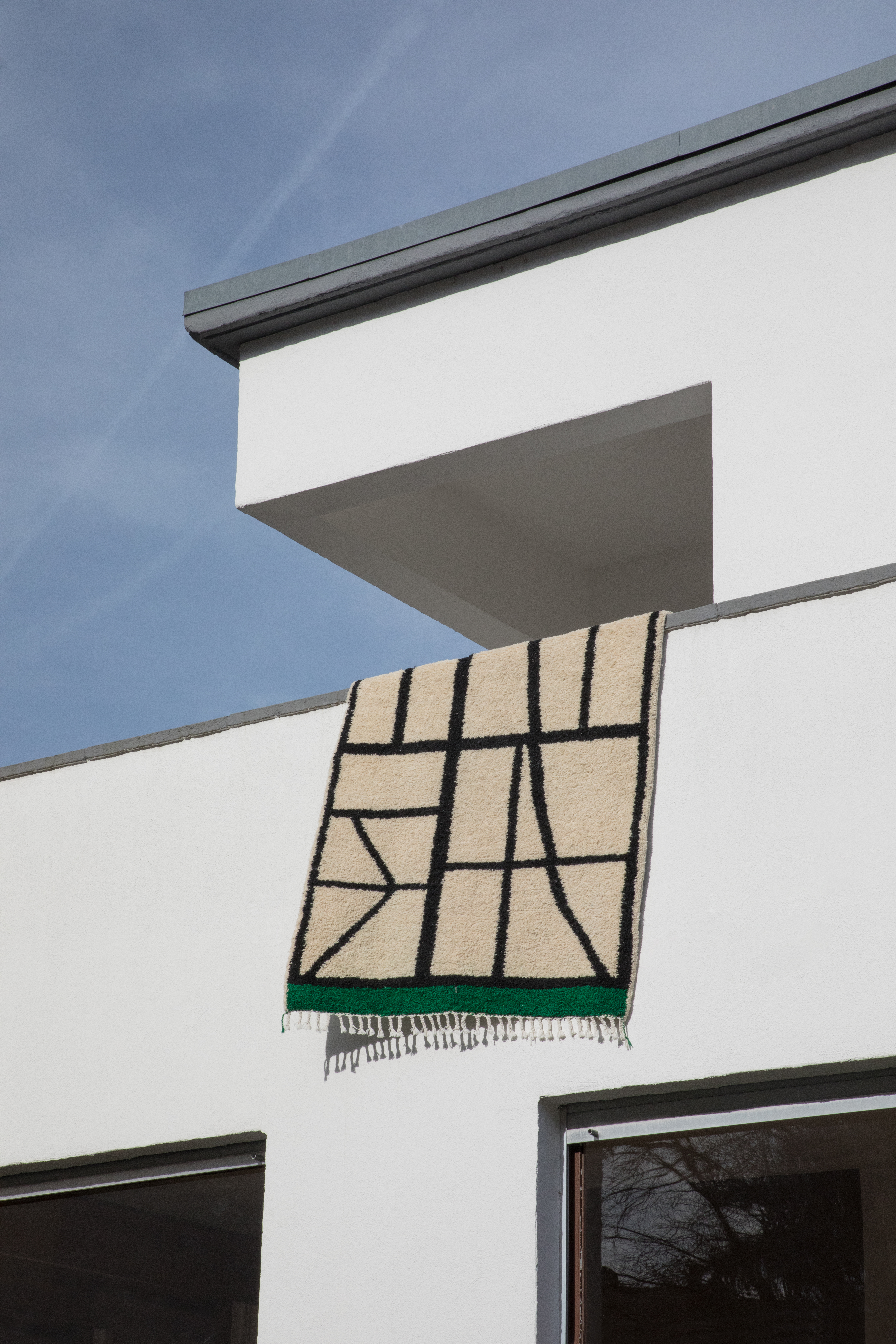 Oliver-Selim Boualam, *Fachwerk Carpet*, hand knotted wool, 140×200cm