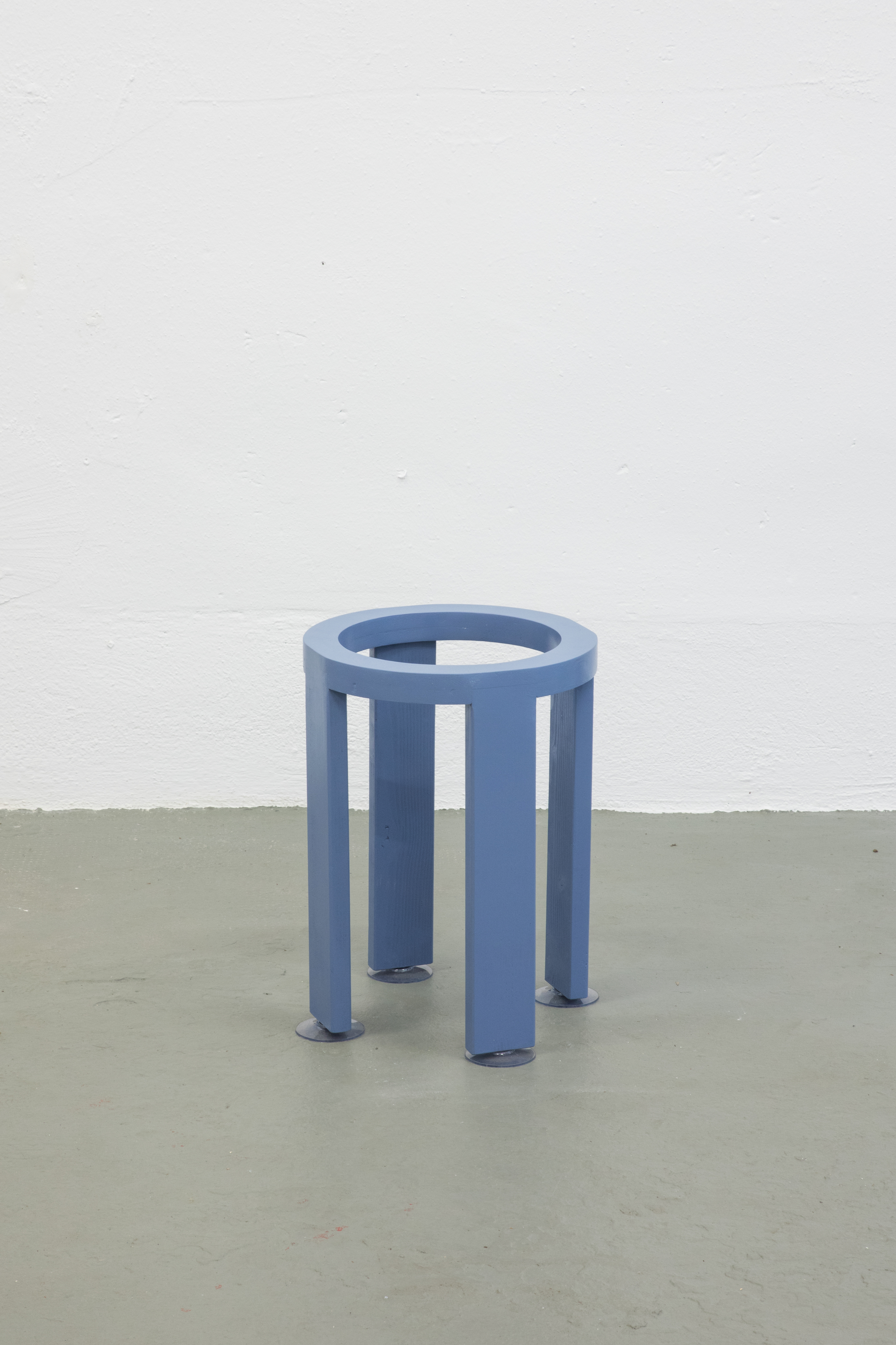 Anne-Sophie Oberkrome, *Plopp*, painted wood & vacuum cups